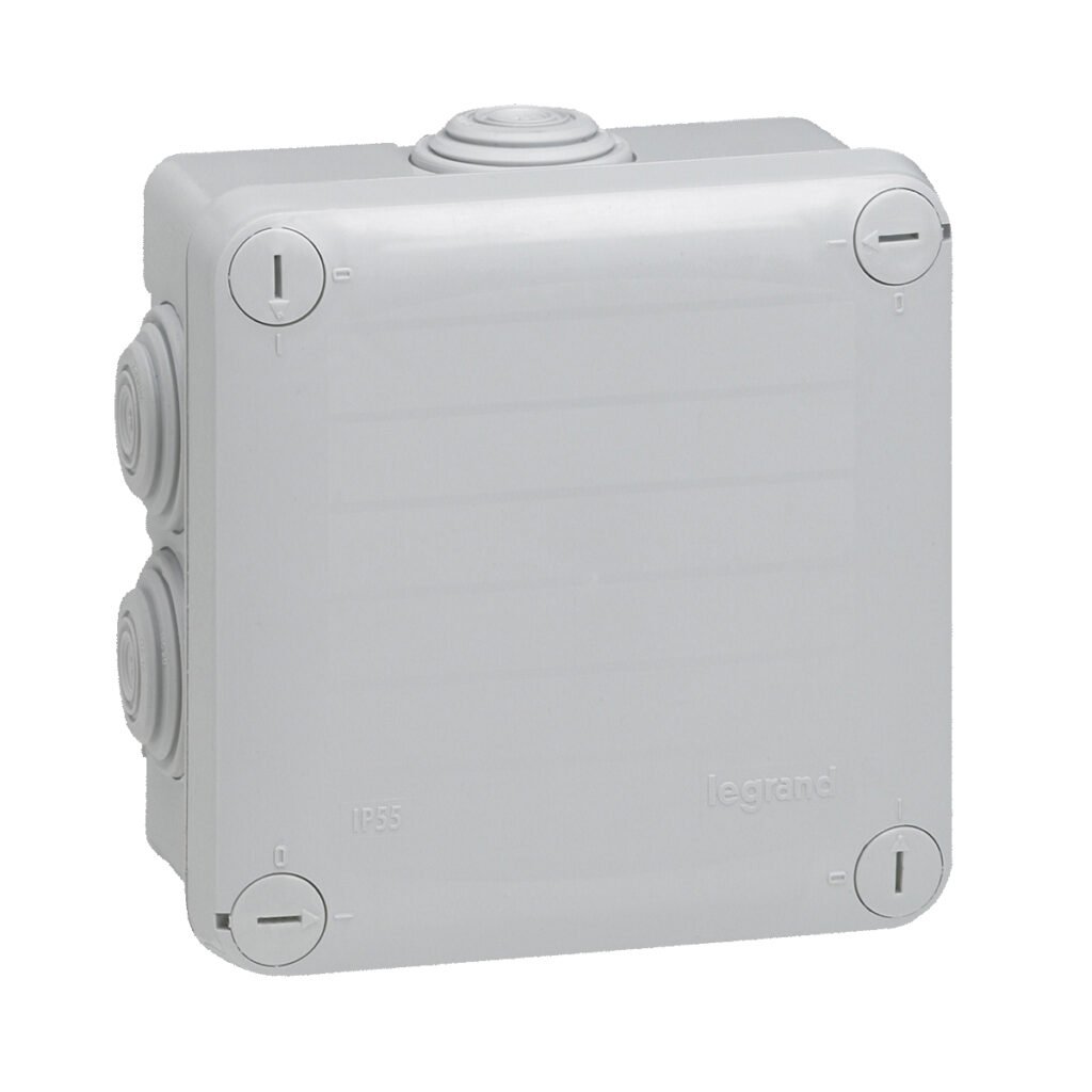 Boîte De Deriv. Etanche 7 Embout Gris PLEXO 105 × 105 × 55 mm IP55 IK07 092022