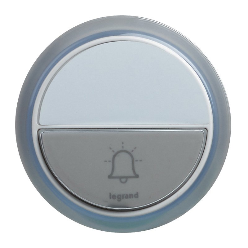 Poussoir a Sonnette Rond Sans Fil Apparent 230V Blanc Confort 094278