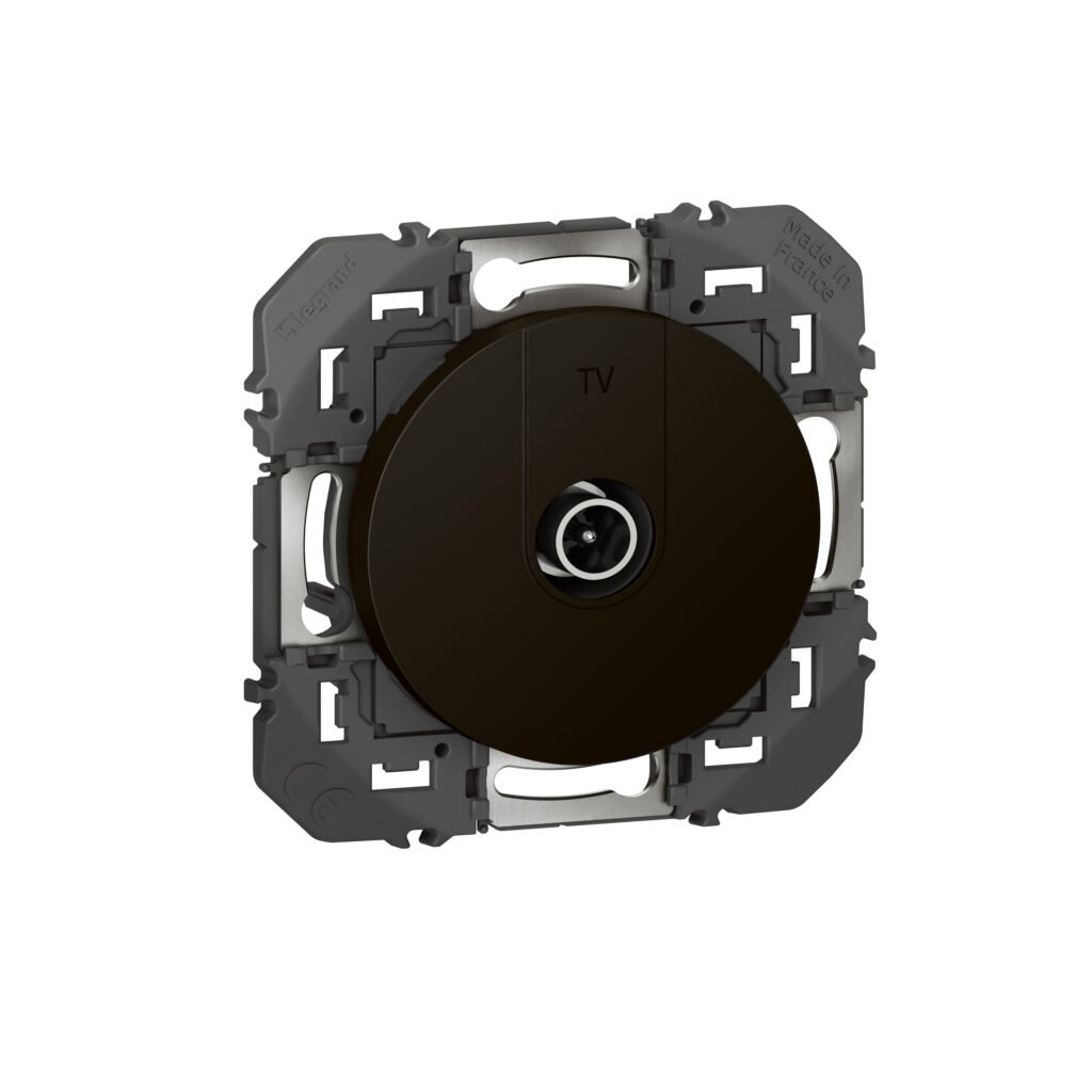 Prise TV TV MALE ETOILE BLINDEE noir dooxie Legrand 600551