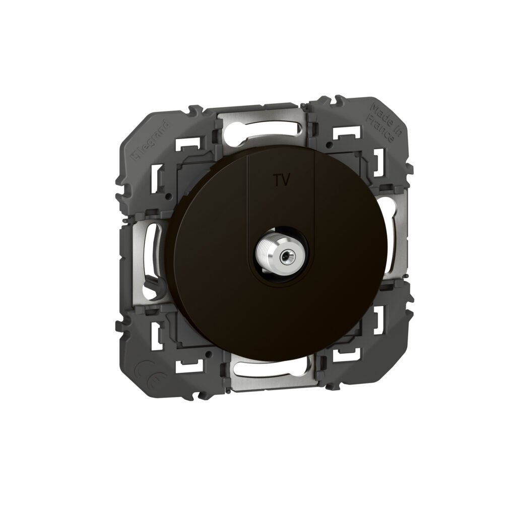 Prise TV TV TYPE F BLINDEE noir dooxie Legrand 600550
