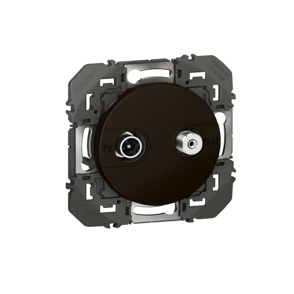 Prise TV TV SAT ETOILE BLINDEE noir dooxie Legrand 600556