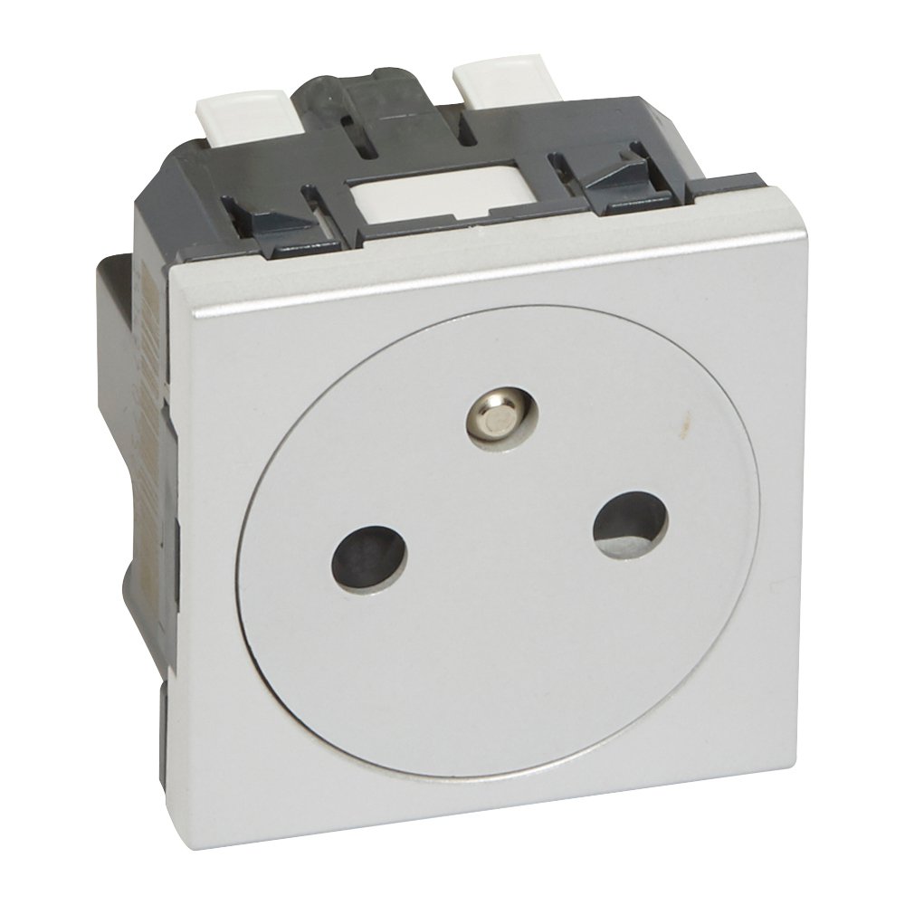 Accessoire de raccordement 2P+T blanc aluminium G-V-G EUR Mosaic Legrand 278214L