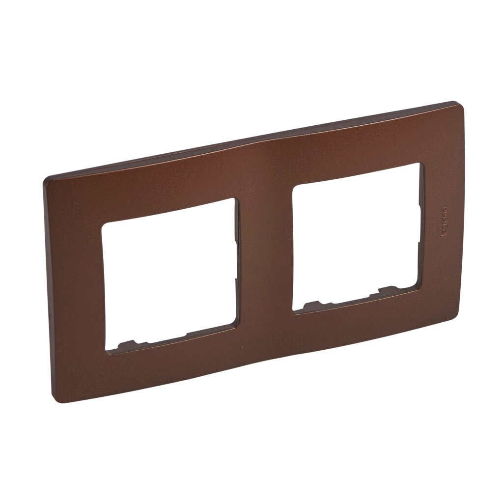 plaque 2 POSTES CACAO Packaging Gp Legrand 397072