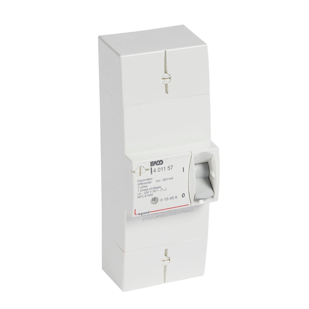 Disjoncteur de branchement Legrand Connect C.B. 2P 15/45A 500mA G