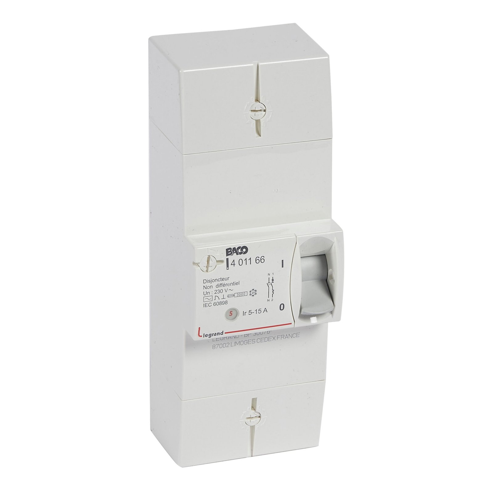 Disjoncteur de branchement Legrand Connect C.B. 2P 5/15A