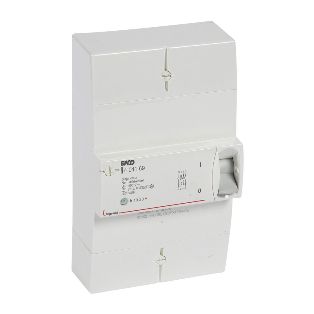 Disjoncteur de branchement Legrand 4P 10/30A 401169