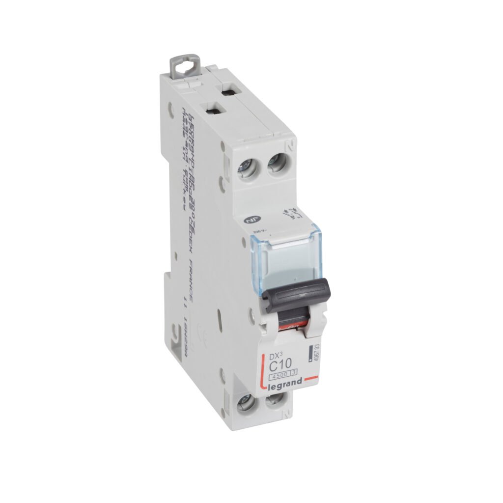 Disjoncteur Legrand DNX3 1P+N 10A courbe C 4,5kA 406793