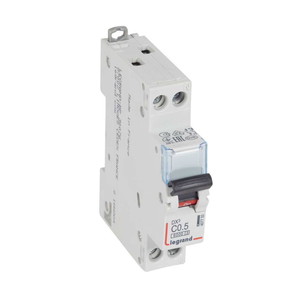 Disjoncteur Legrand DX3 1P+N 0,5A courbe C