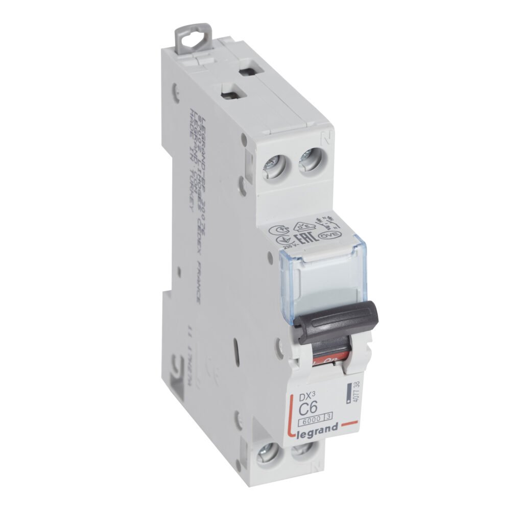 Disjoncteur Legrand DX3 1P+N 6A courbe C