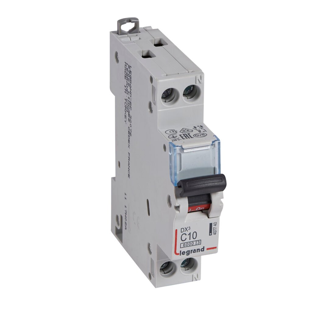 Disjoncteur Legrand DX3 1P+N 10A courbe C