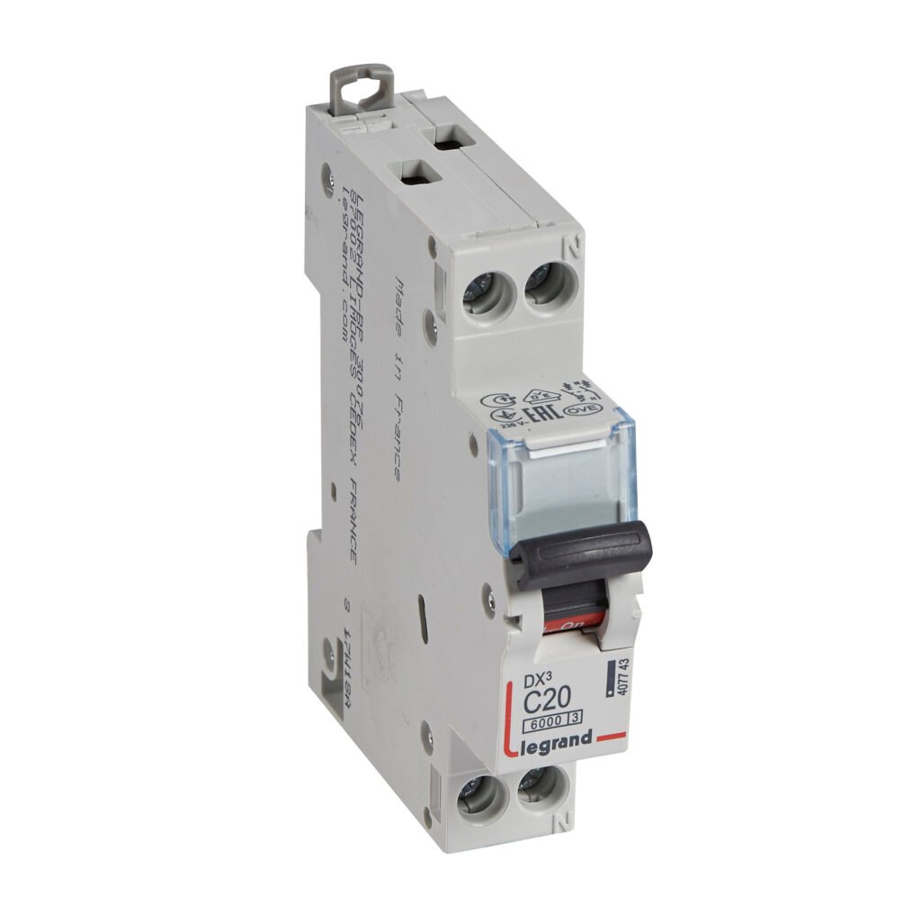 Disjoncteur Legrand DX3 1P+N 20A courbe C