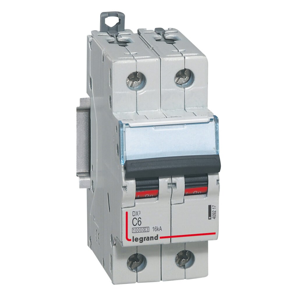 Disjoncteur Legrand DX3 2P C6 10kA 409217