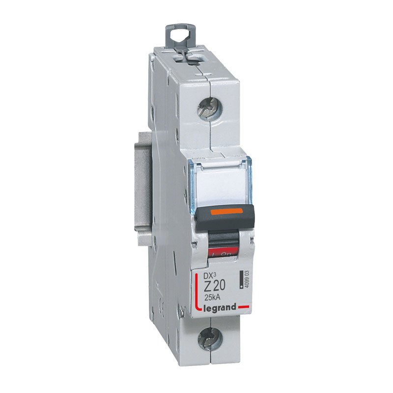 Disjoncteur Legrand DX3 1P 20A courbe Z 25kA 409903