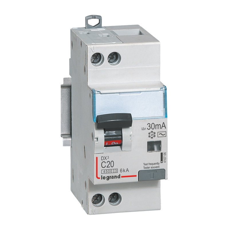 Disjoncteur différentiel Legrand DX³ 20A courbe C 30mA 410706