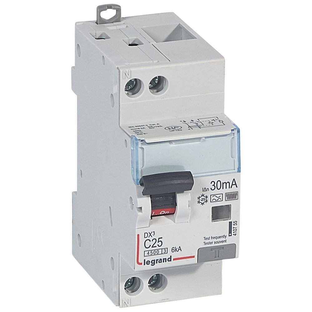 Disjoncteur différentiel Legrand DX³ 25A courbe C Type F 30mA 410755