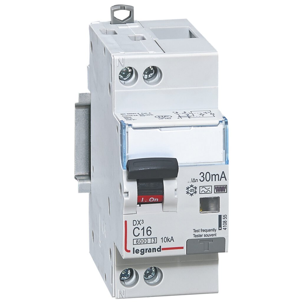 Disjoncteur différentiel Legrand DX³ 16A 30mA Type F 1P+N 410855