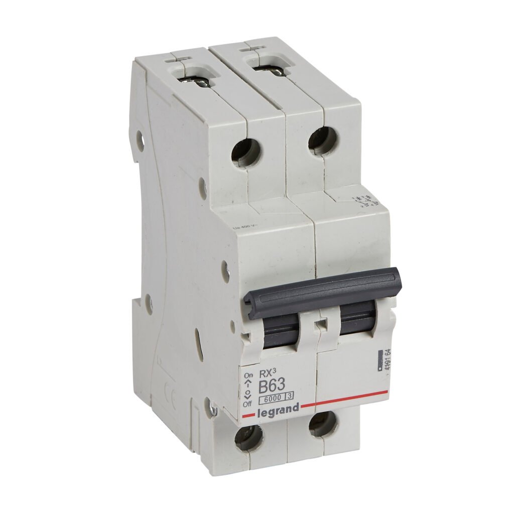 Disjoncteur Legrand RX³ 2 pôles 63 A courbe B 419164