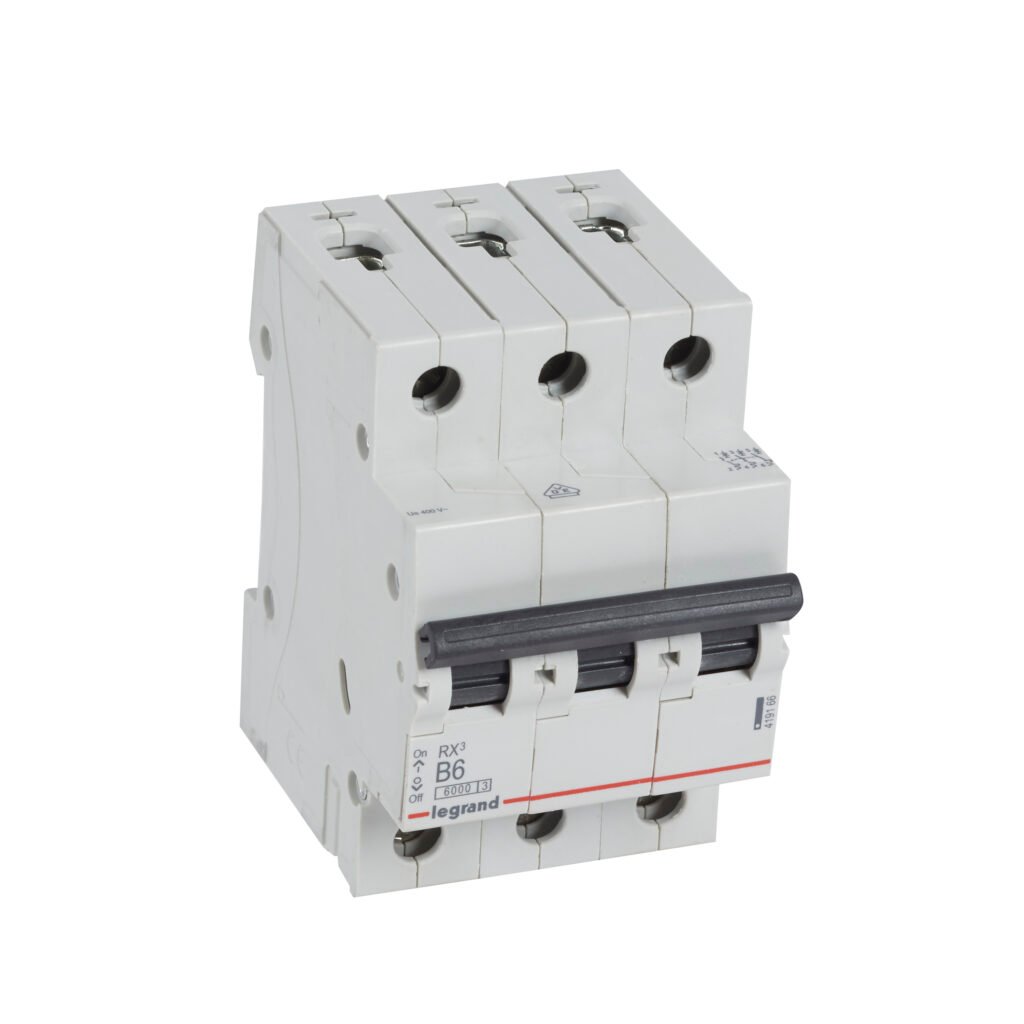 Disjoncteur Legrand RX³ 3 pôles 6 A courbe B 419166