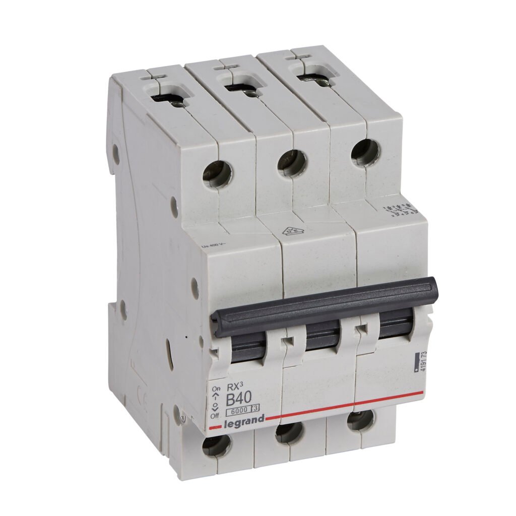 Disjoncteur Legrand RX³ 3 pôles 40 A courbe B 419173