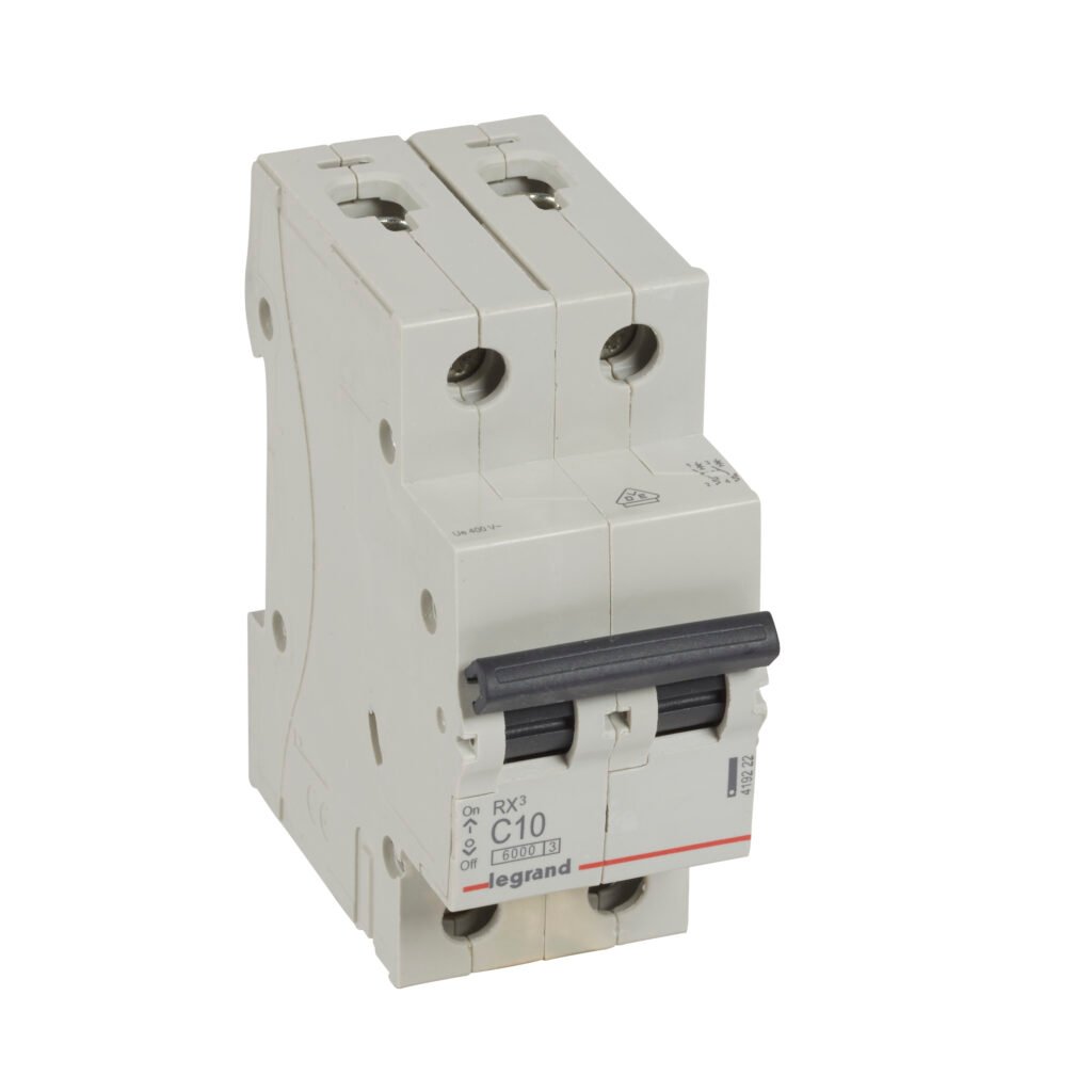 Disjoncteur Legrand RX³ 2 pôles 10 A courbe C 419222