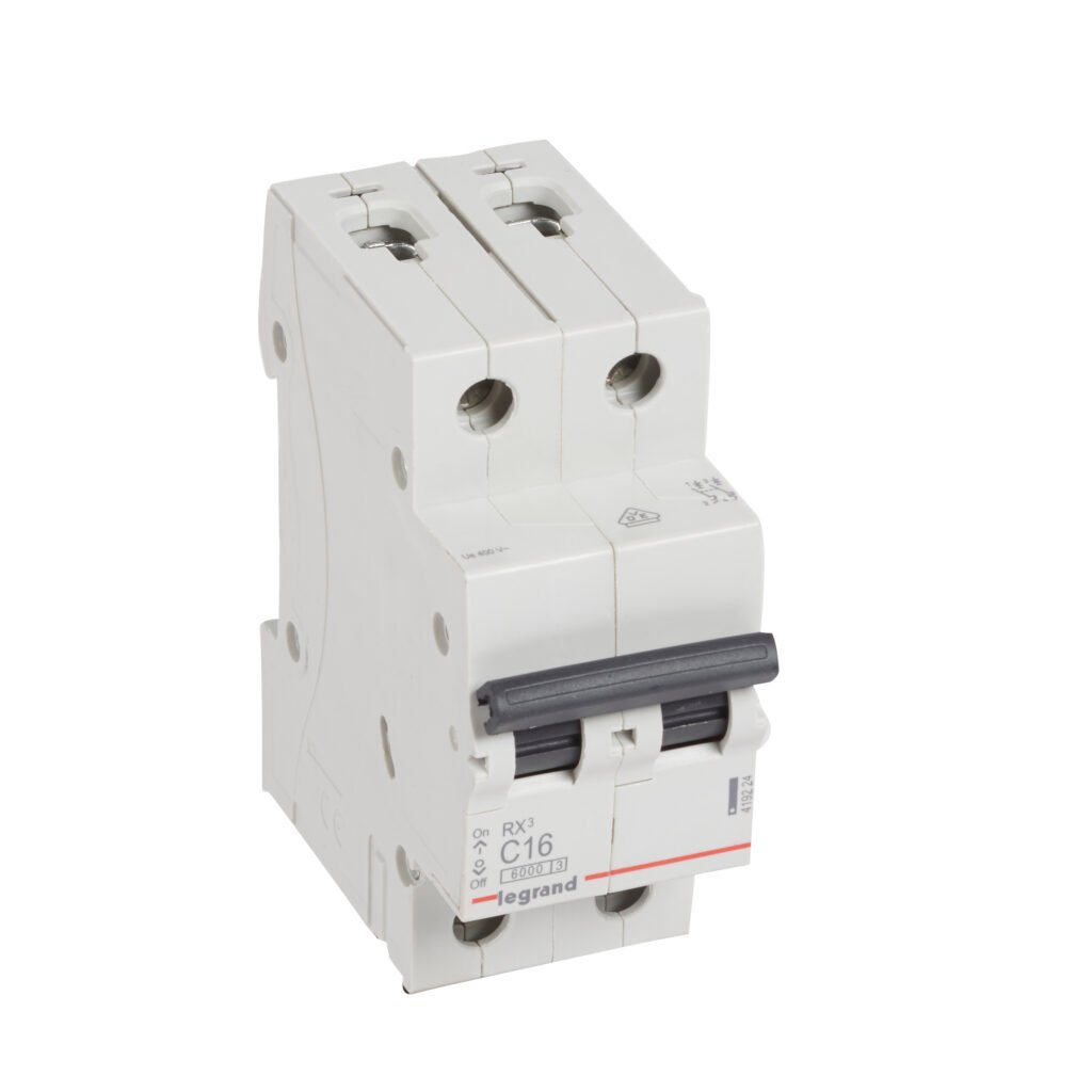 Disjoncteur Legrand RX³ 2 pôles 16 A courbe C 419224