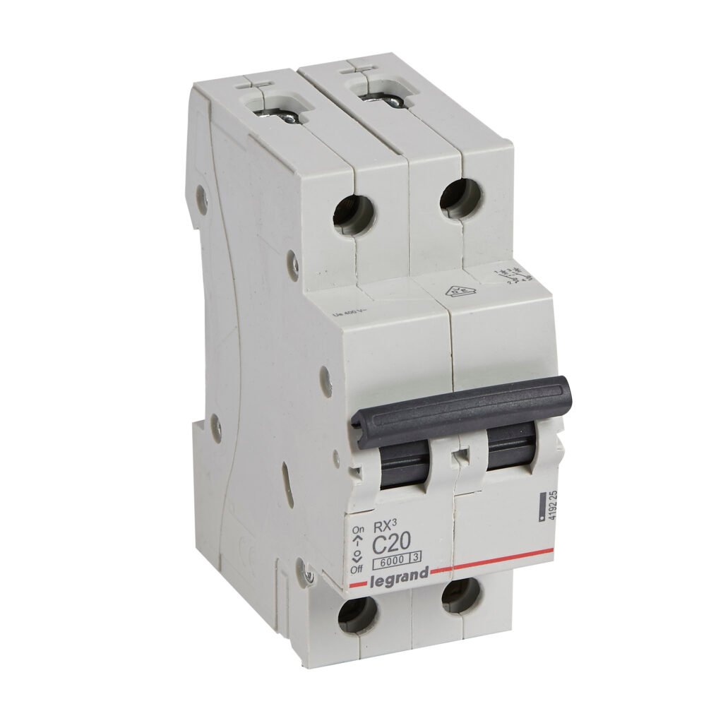Disjoncteur Legrand RX³ 2 pôles 20 A courbe C 419225