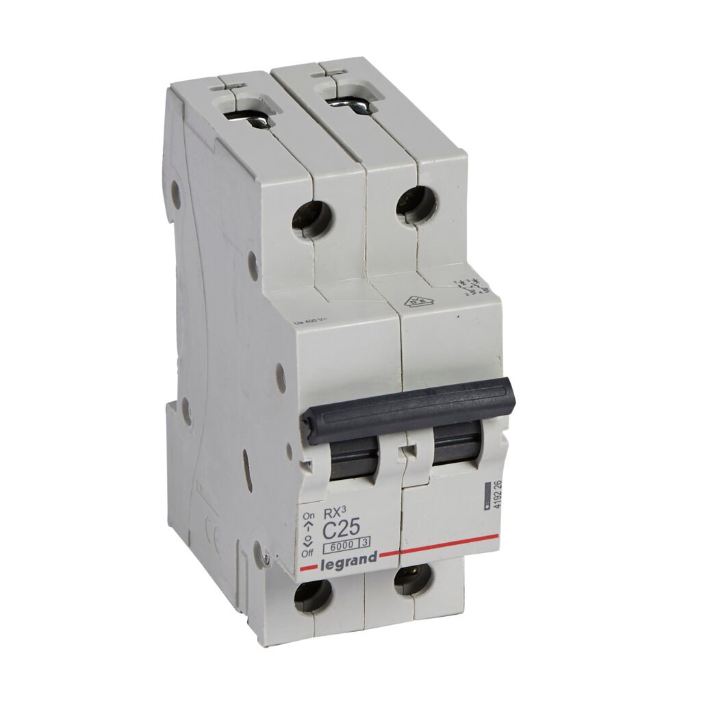 Disjoncteur Legrand RX³ 2 pôles 25 A courbe C 419226