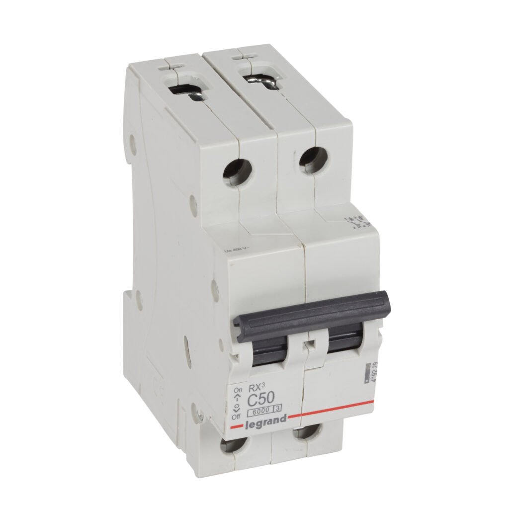 Disjoncteur Legrand RX³ 2 pôles 50 A courbe C 419229