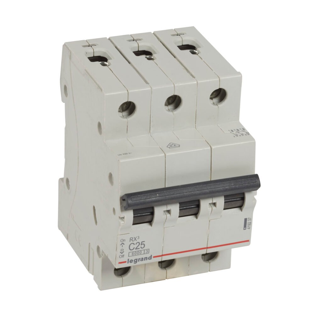 Disjoncteur Legrand RX³ 3 pôles 25 A courbe C 419237