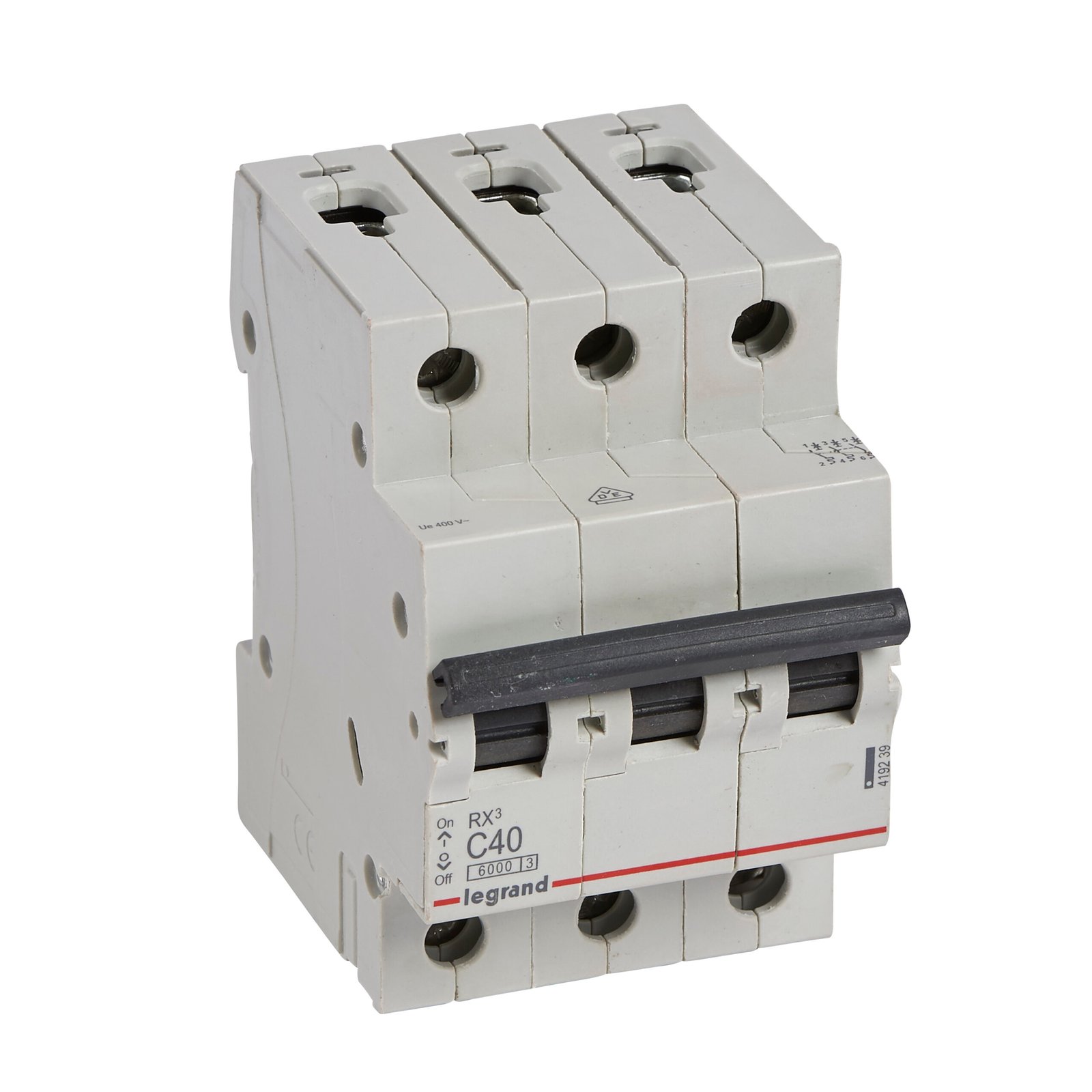Disjoncteur Legrand RX³ 3 pôles 40 A courbe C 419239