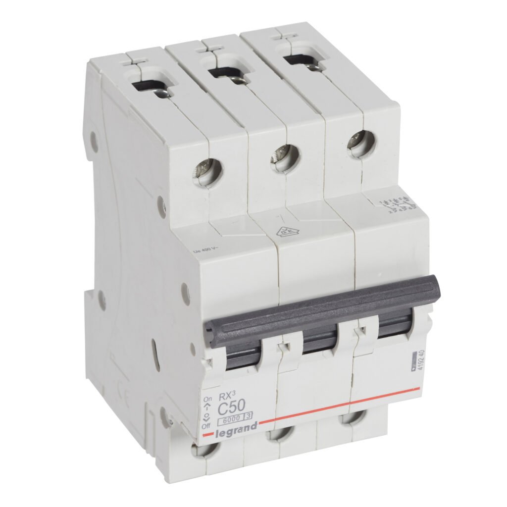 Disjoncteur Legrand RX³ 3 pôles 50 A courbe C 419240