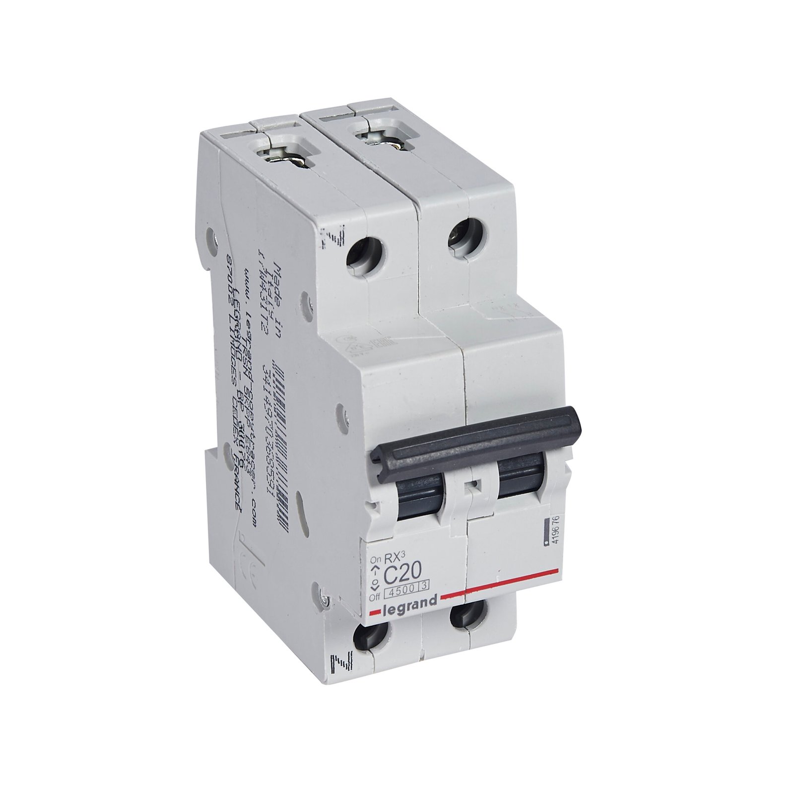 Disjoncteur Legrand RX³ 1 pôle + neutre 20 A courbe C 419676