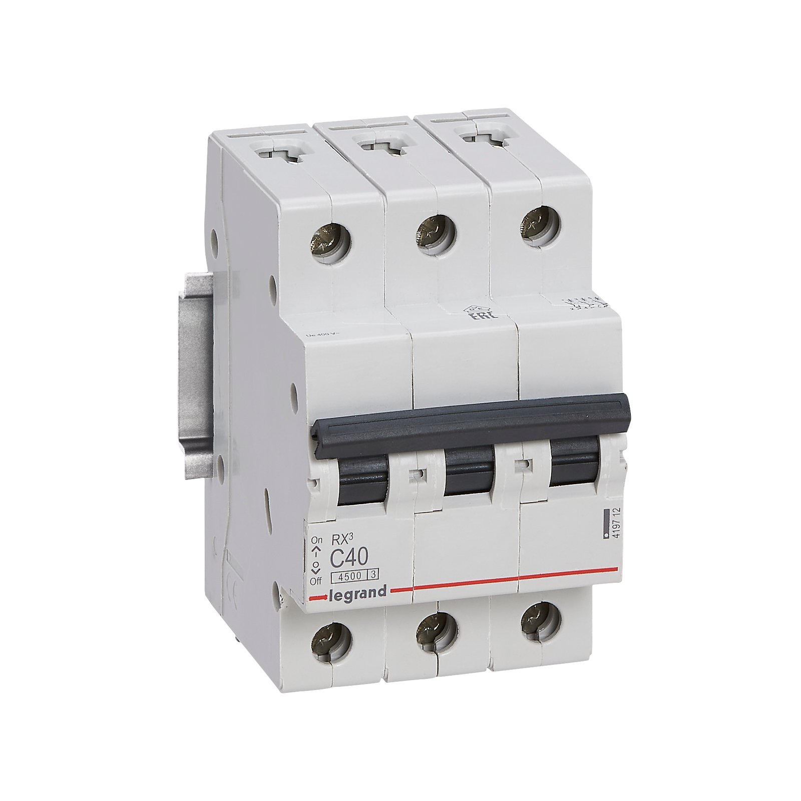Disjoncteur Legrand RX³ 3 pôles 40 A courbe C 419712