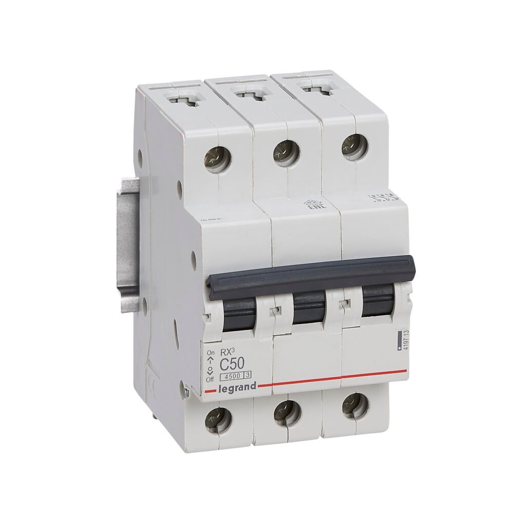 Disjoncteur Legrand RX³ 3 pôles 50 A courbe C 419713