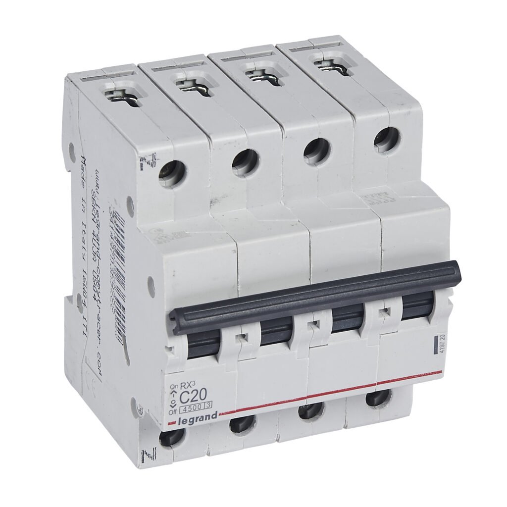 Disjoncteur Legrand RX³ 3 pôles + neutre 20 A courbe C 419720