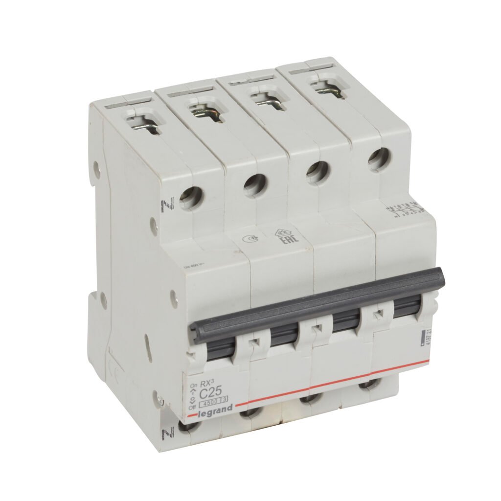 Disjoncteur Legrand RX³ 3 pôles + neutre 25 A courbe C 419721