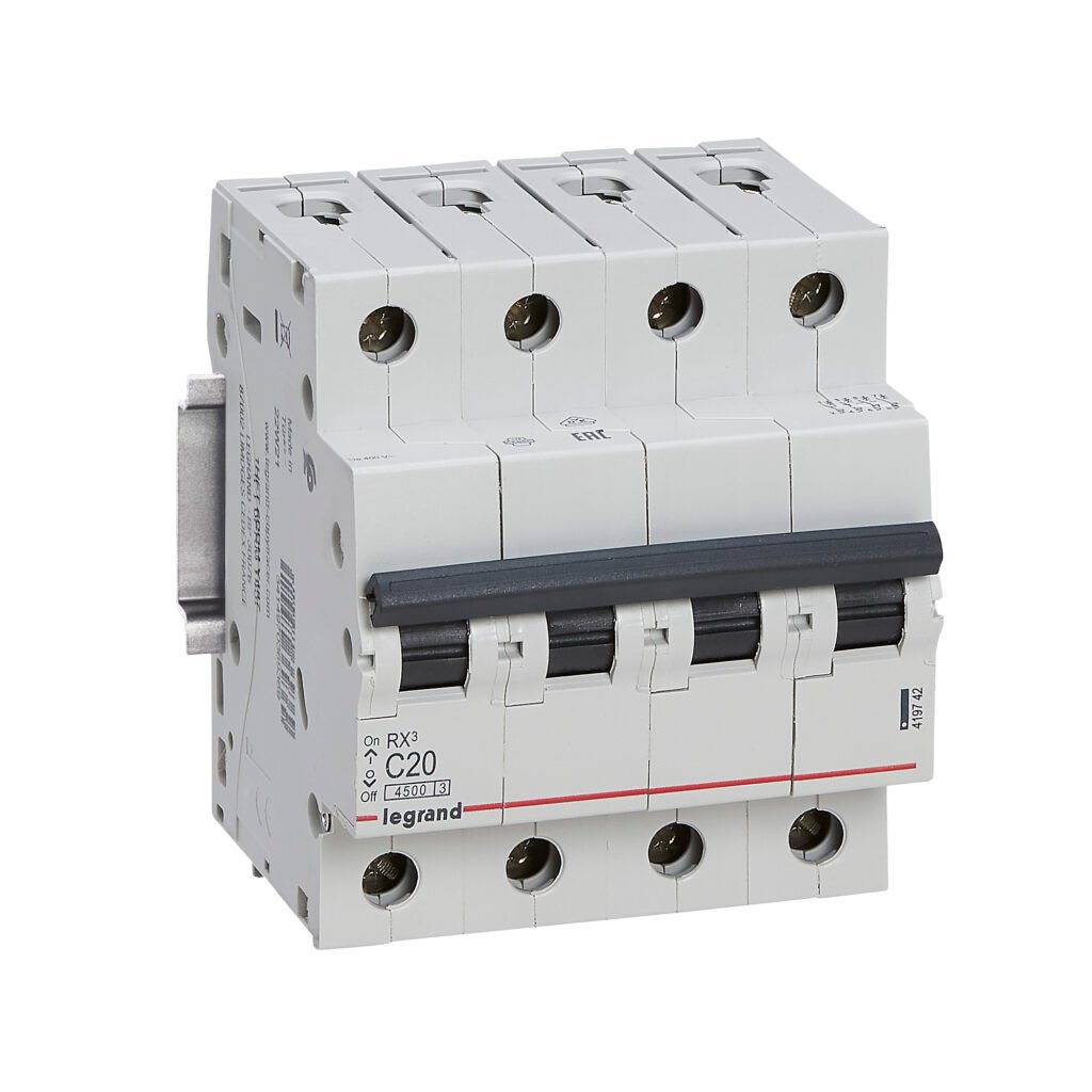 Disjoncteur Legrand RX³ 4 pôles 20 A courbe C 419742