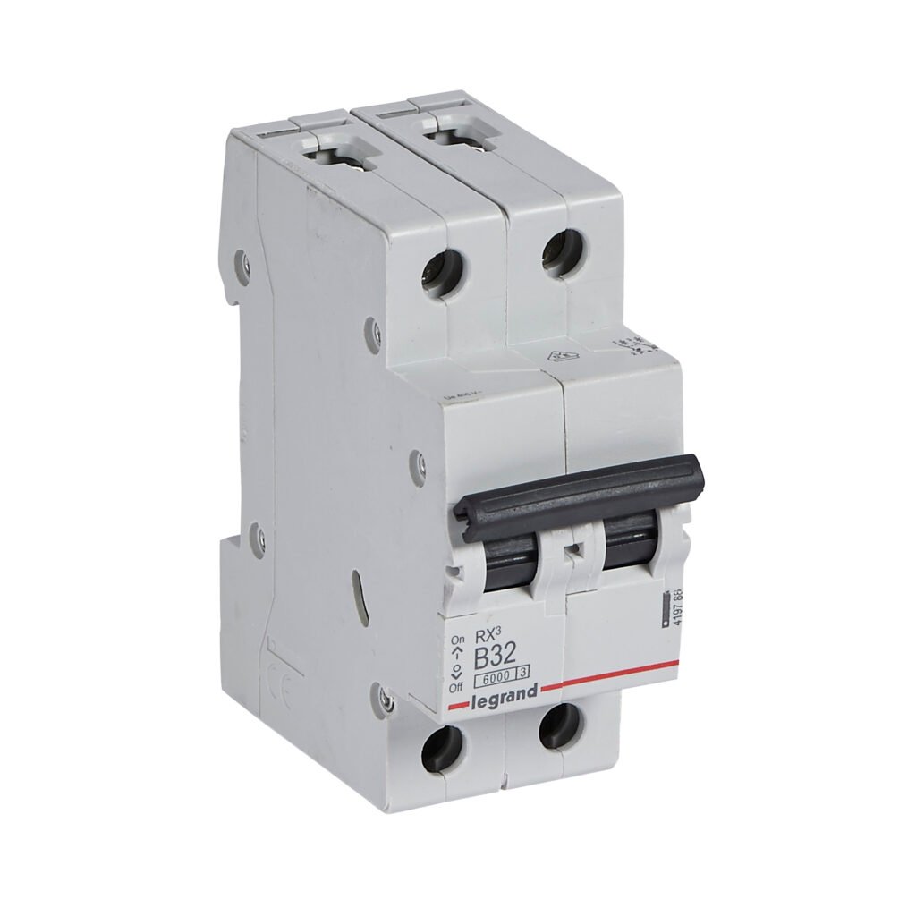 Disjoncteur Legrand RX³ 2 pôles 32 A courbe B 419788