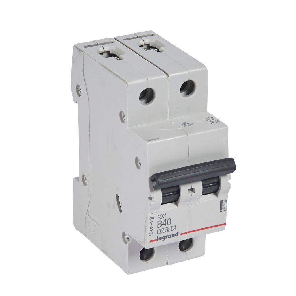 Disjoncteur Legrand RX³ 2 pôles 40 A courbe B 419789