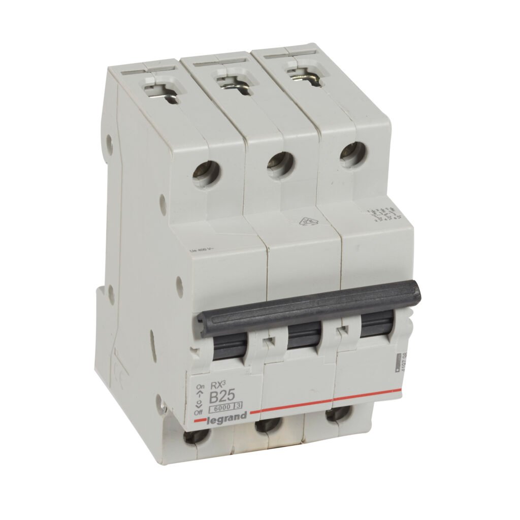 Disjoncteur Legrand RX3 3P 25A courbe B 6kA 419798