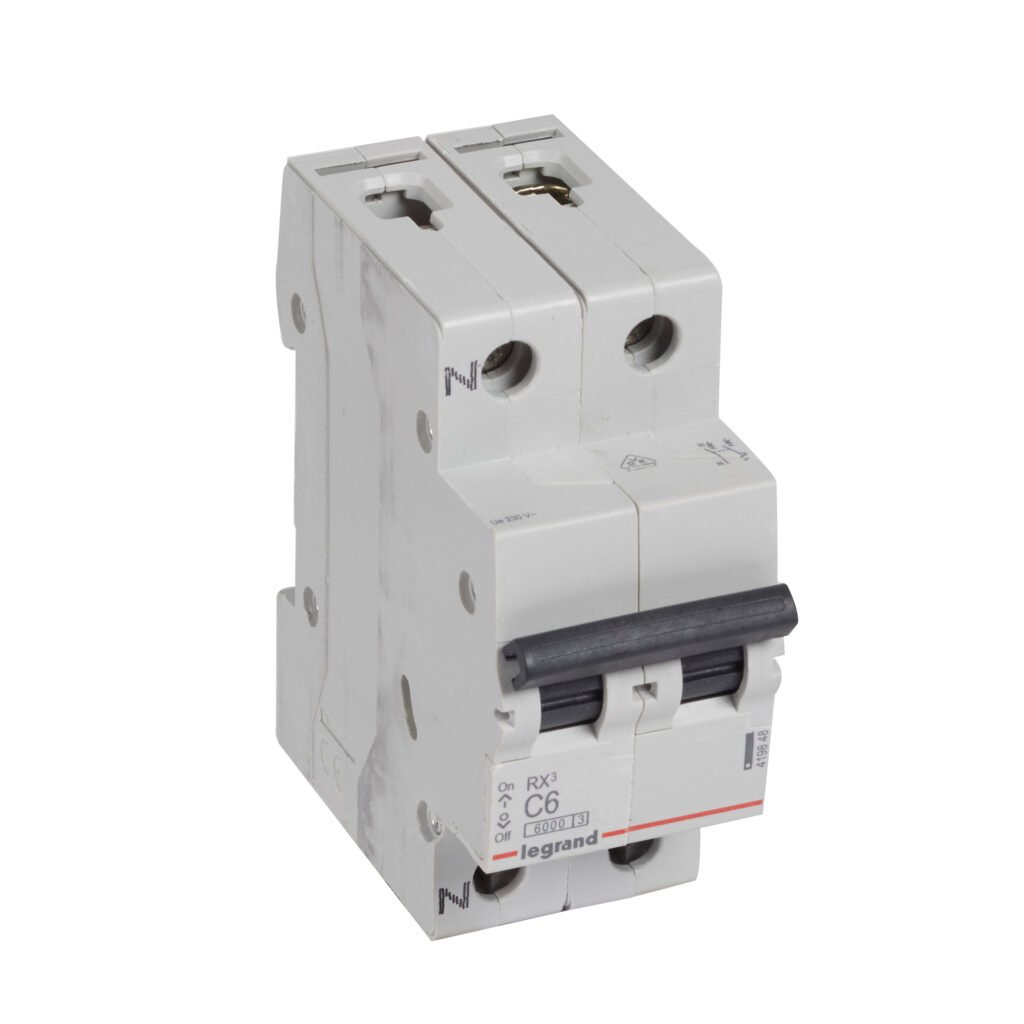 Disjoncteur Legrand RX3 1P+N 6A courbe C 6kA 419848