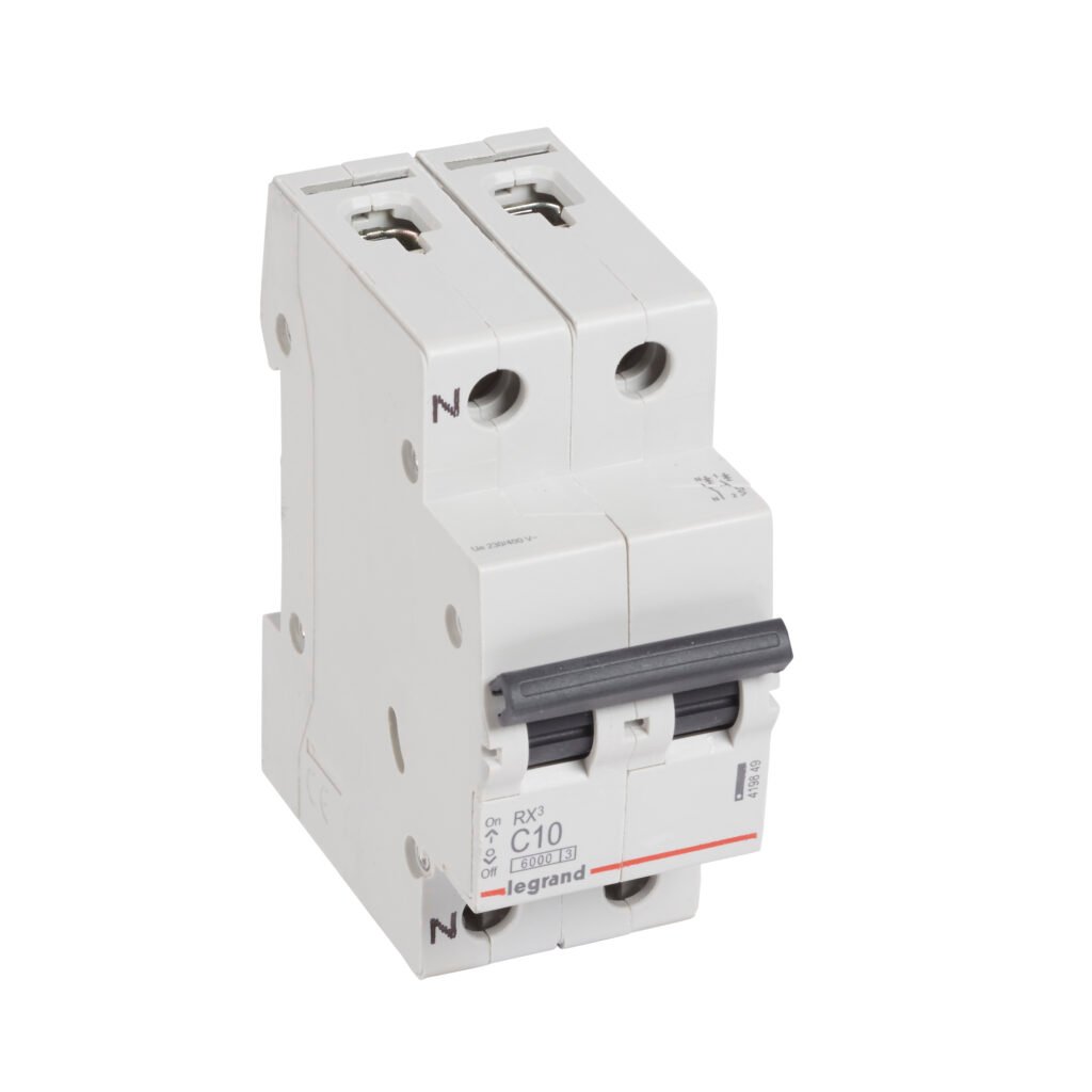 Disjoncteur Legrand RX3 1P+N 10A courbe C 6kA 419849