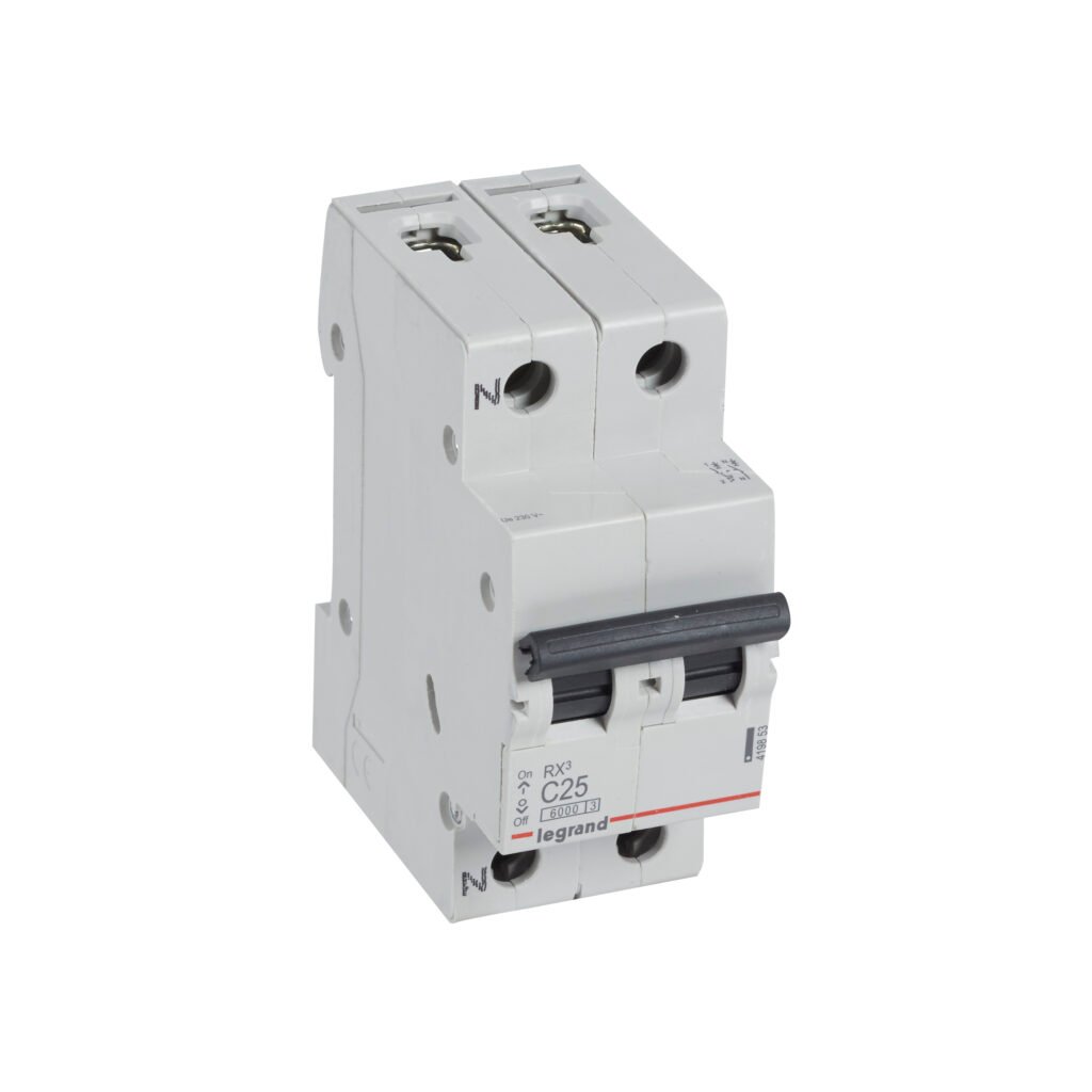 Disjoncteur Legrand RX3 1P+N 25A courbe C 6kA 419853