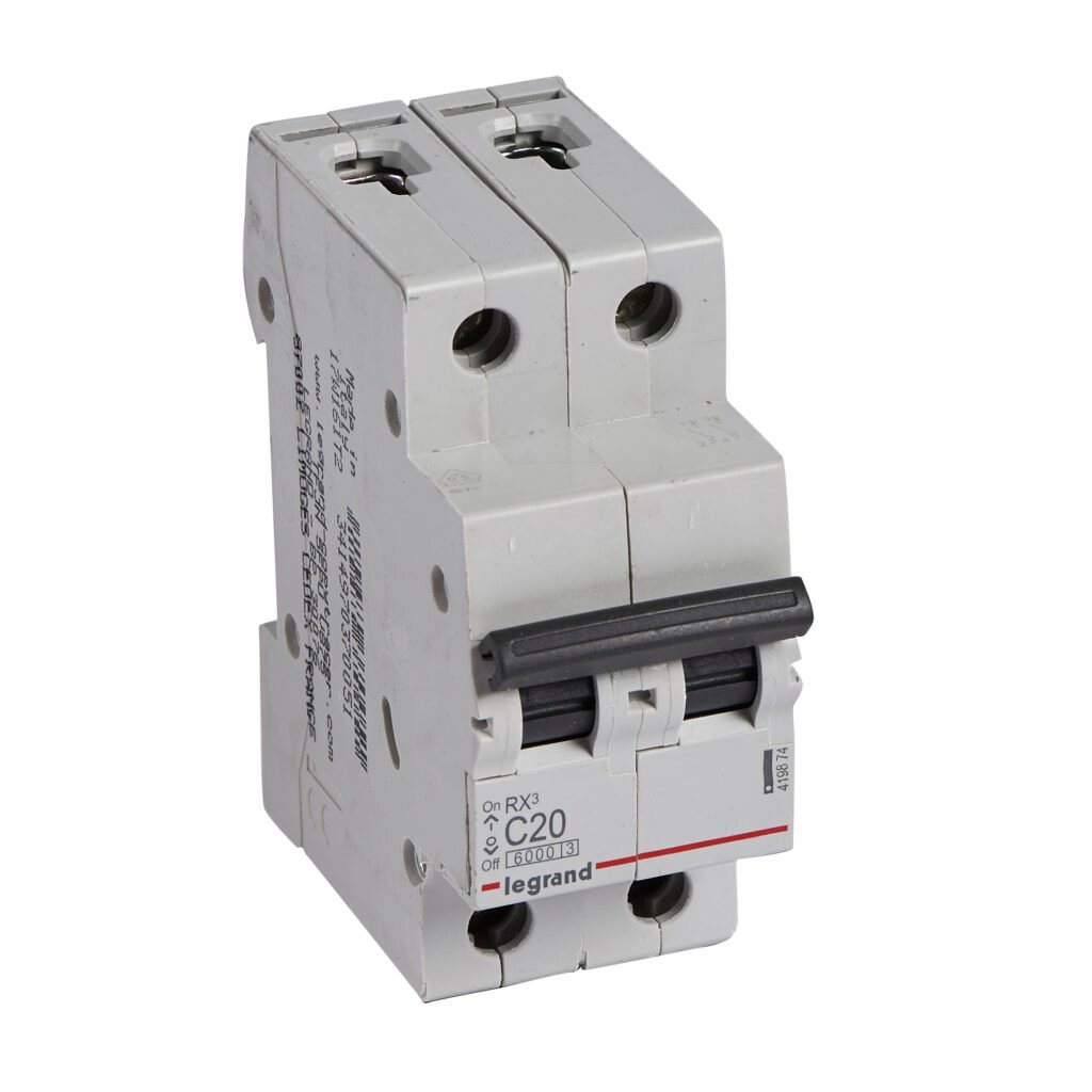 Disjoncteur Legrand RX3 2P 20A courbe C 6kA 419874