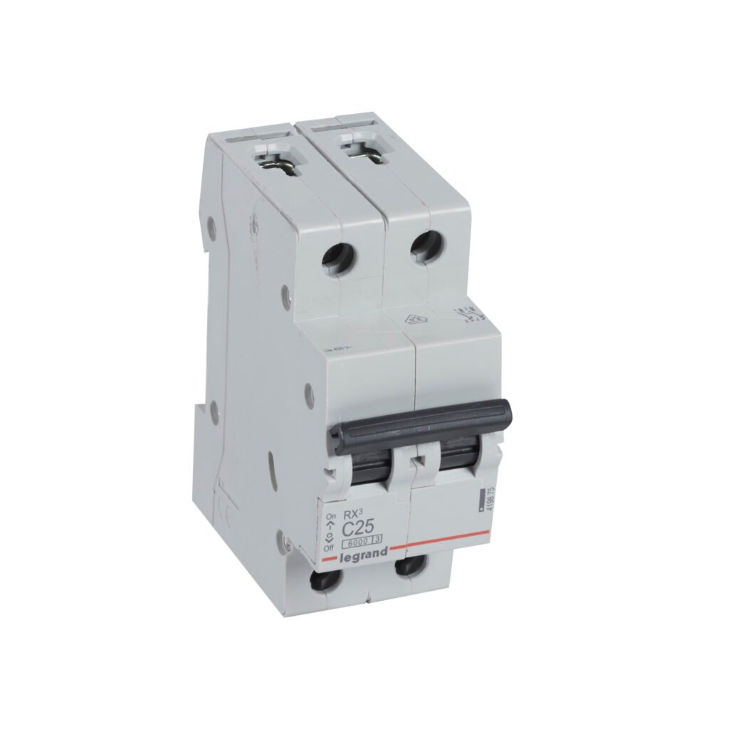 Disjoncteur Legrand RX3 2P 25A courbe C 6kA 419875