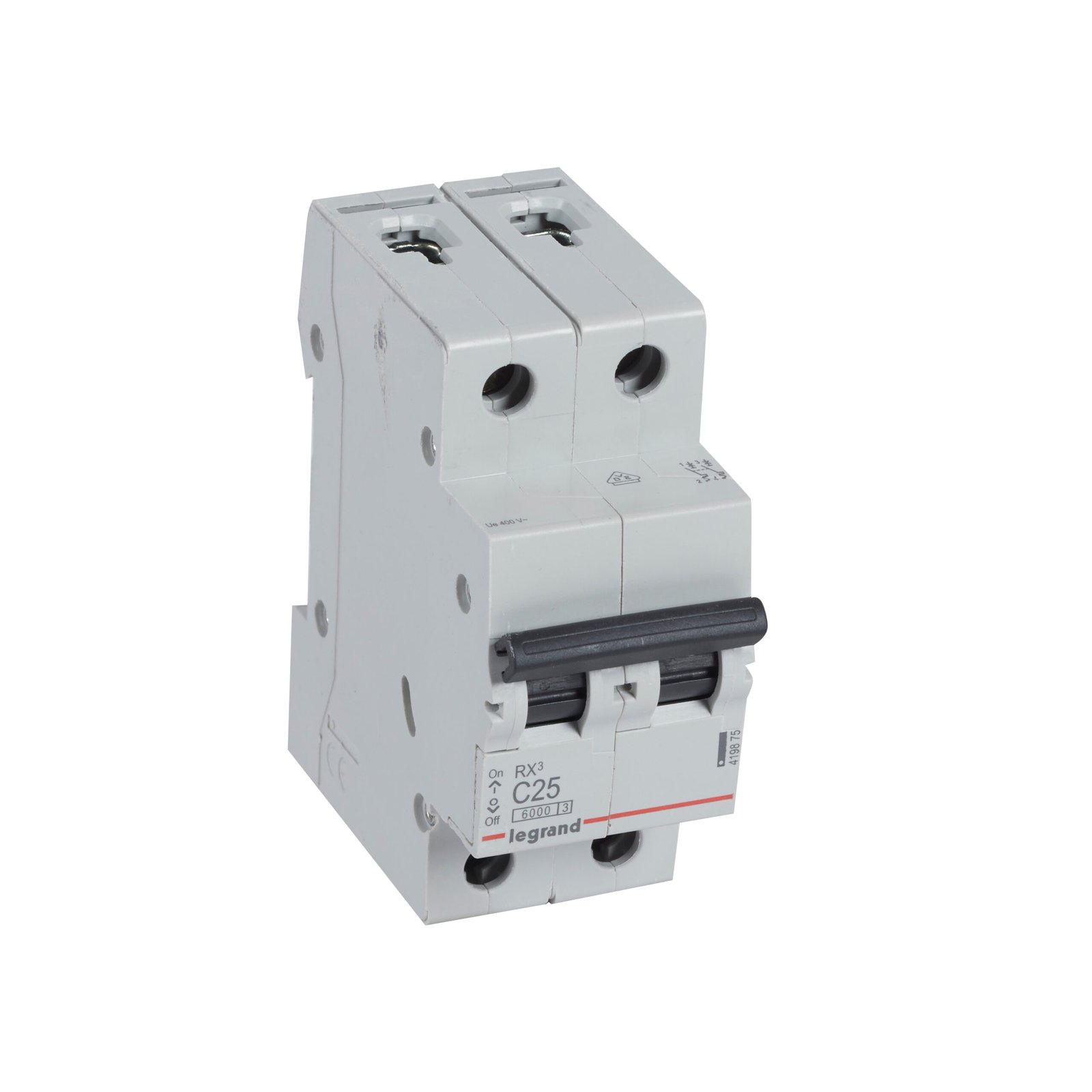 Disjoncteur Legrand RX3 2P 25A courbe C 6kA 419875