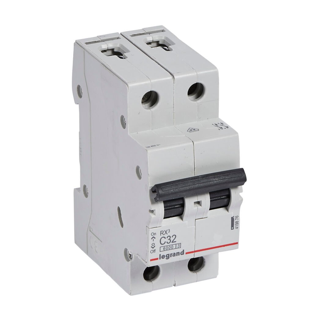 Disjoncteur Legrand RX3 2P 32A courbe C 6kA 419876