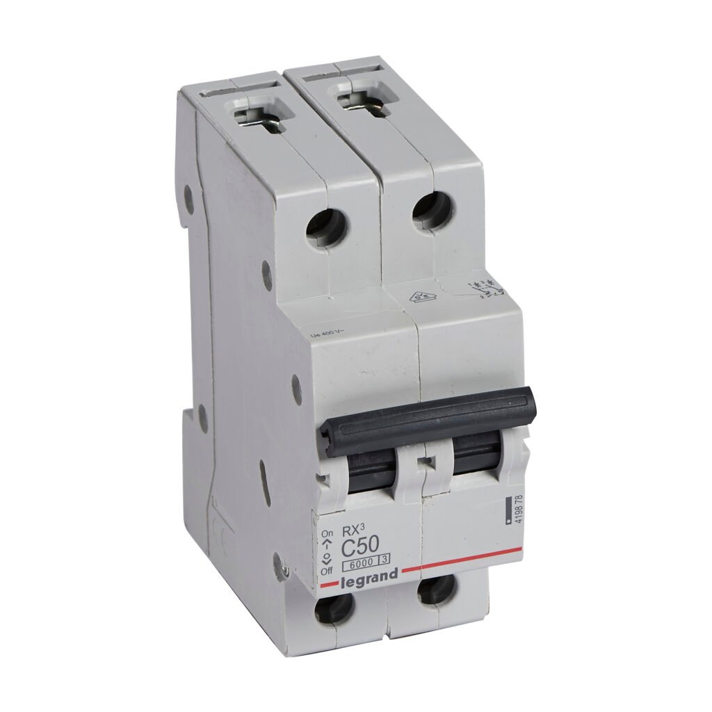 Disjoncteur Legrand RX3 2P 50A courbe C 6kA 419878
