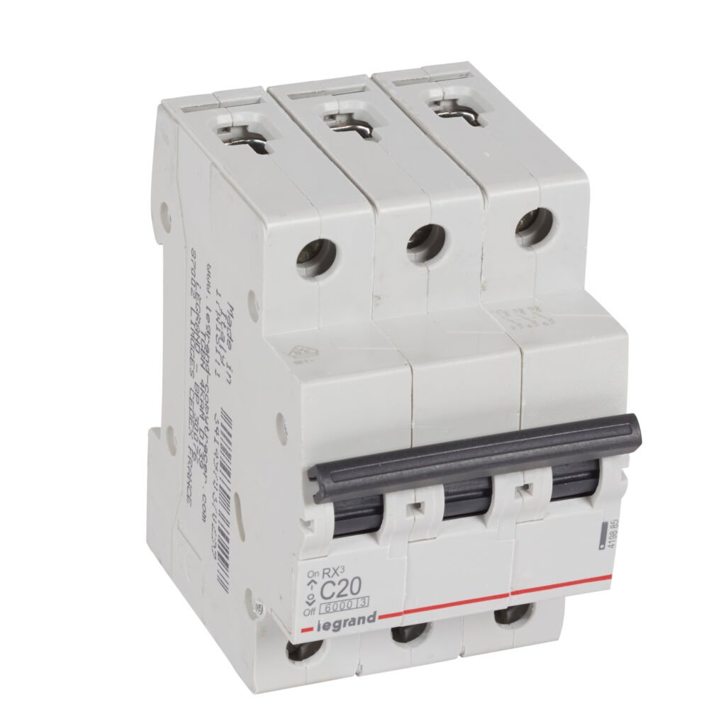 Disjoncteur Legrand RX3 3P 20A courbe C 6kA 419885