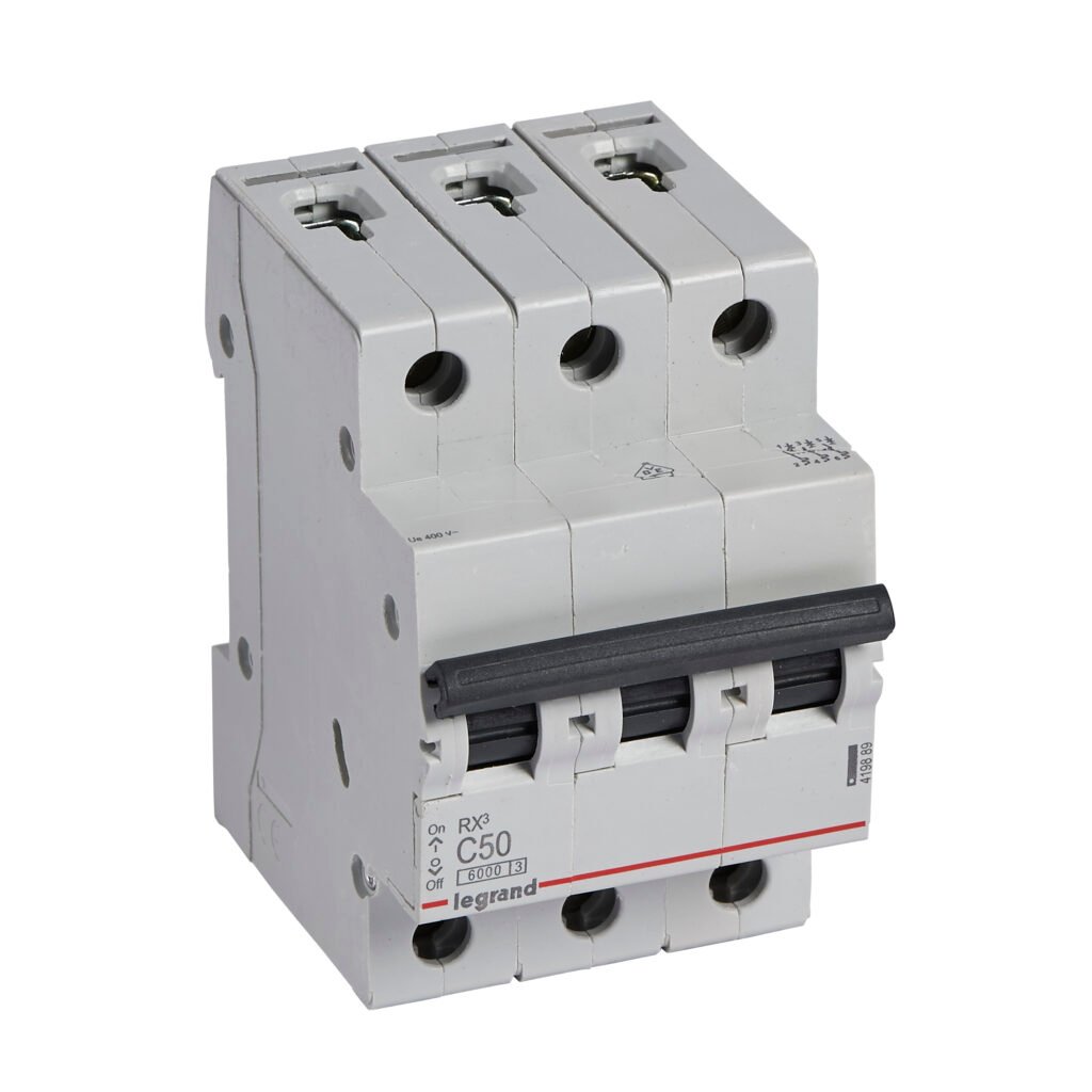Disjoncteur Legrand RX3 3P 50A courbe C 6kA 419889